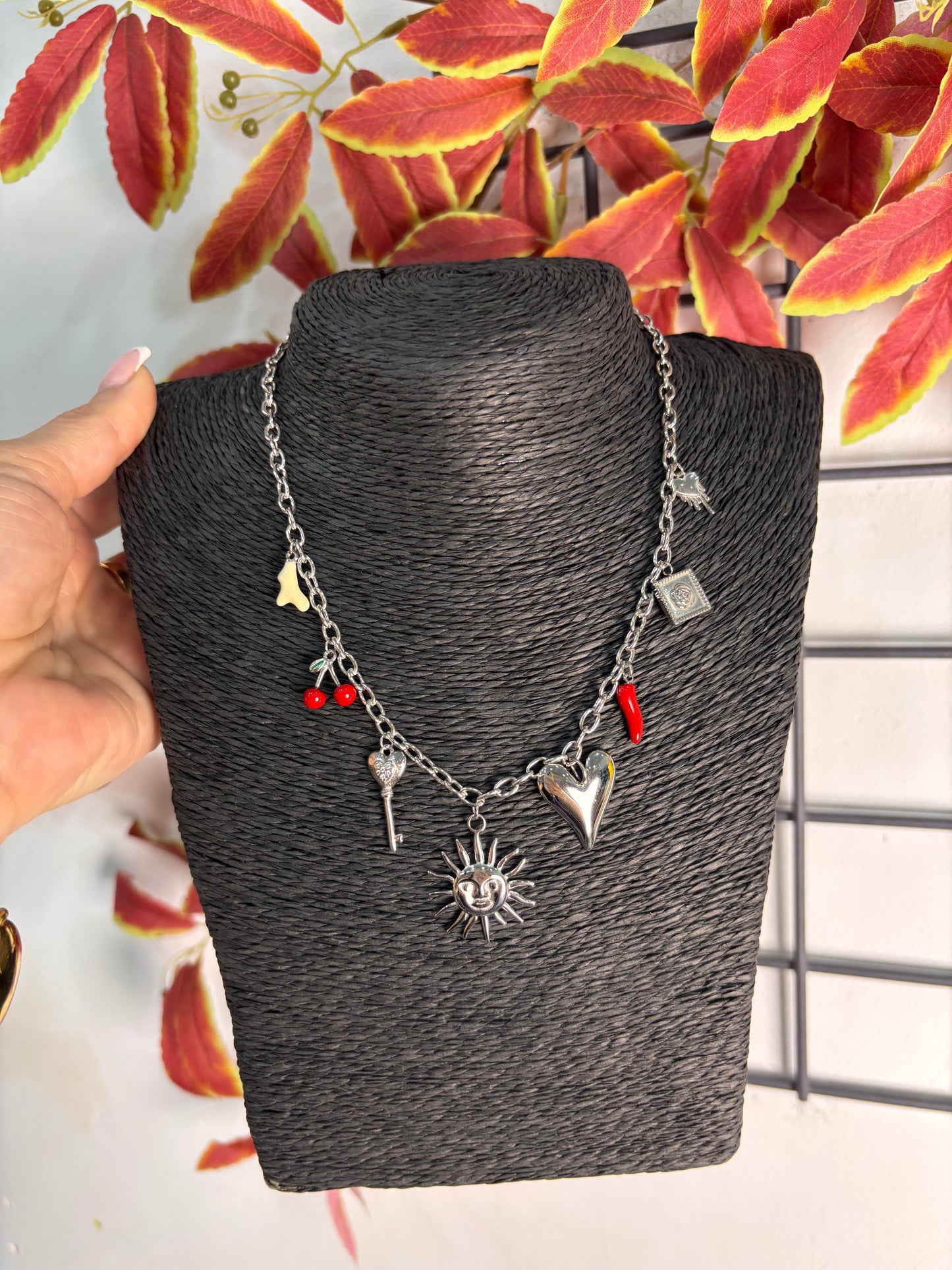 Collar Sol plata Acero