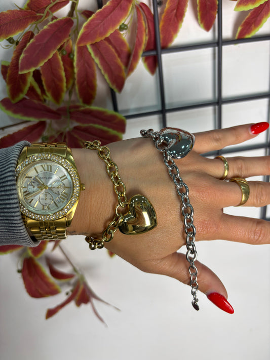 Pulsera corazón Acero
