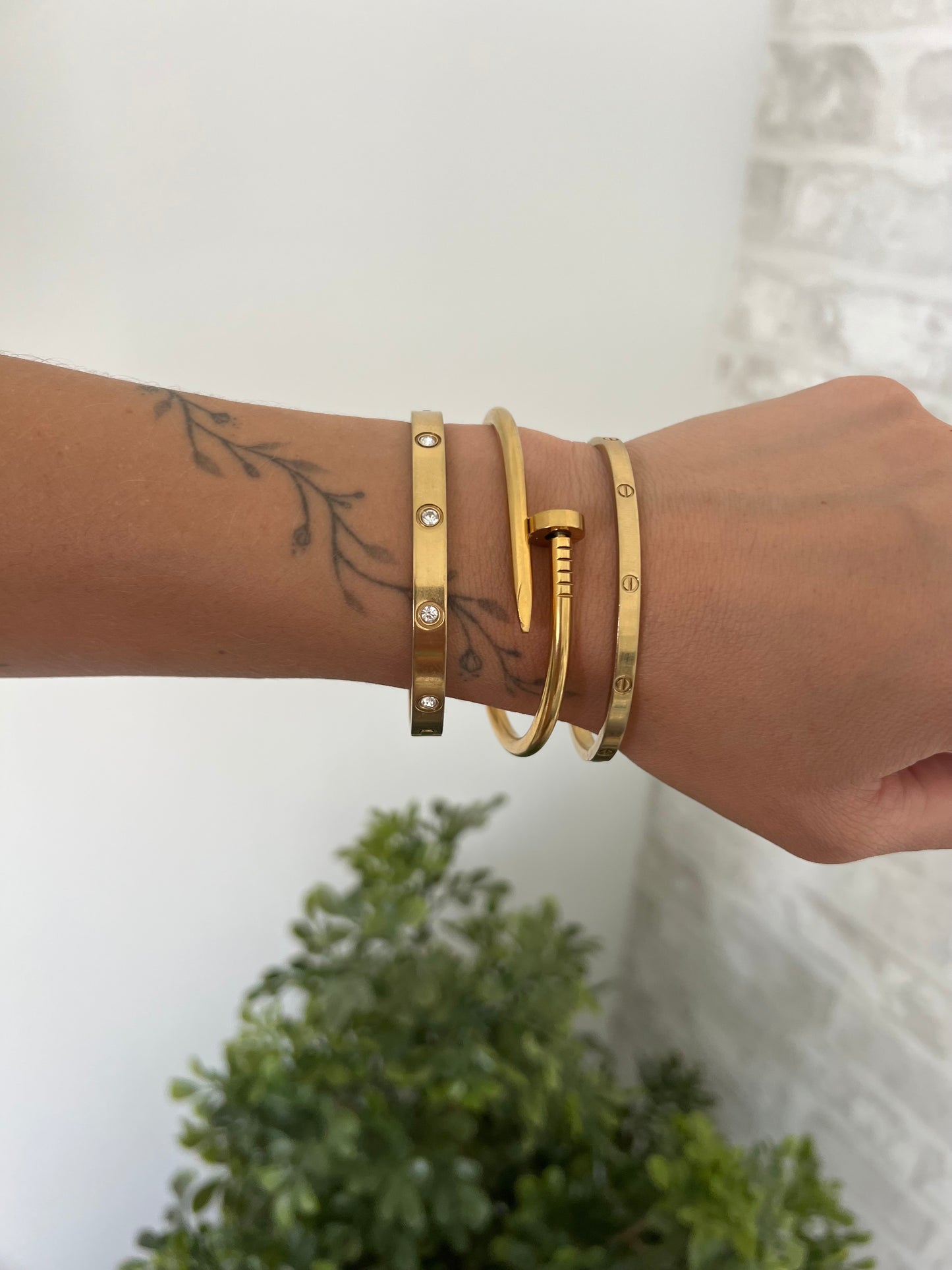 Pulsera brillo ancha ACERO