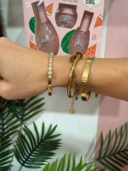 Pulsera brillante rígida ACERO