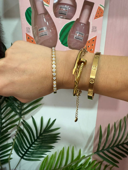 Pulsera brillante rígida ACERO